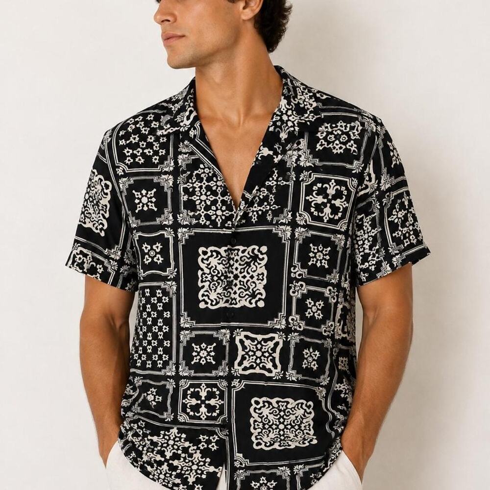 Mens express black white
